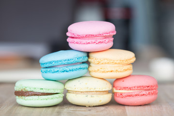 Traditional French homemade macaroons
