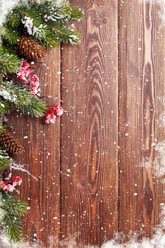 Christmas background with fir tree