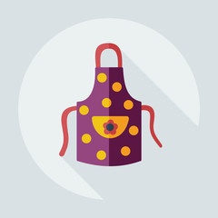 Flat modern design with shadow icons apron