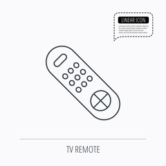 Remote control icon. TV  channels sign.