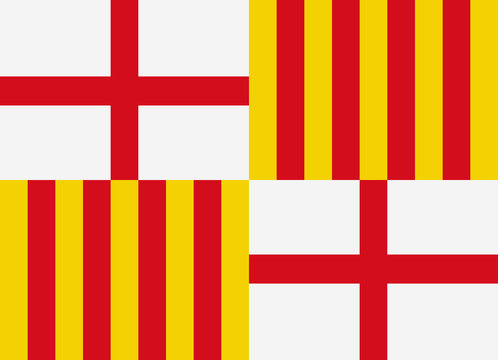 barcelona vector flag