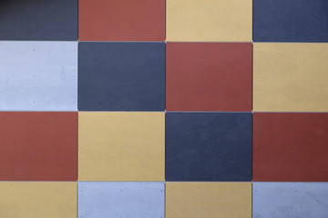 Fototapeta premium A group of colored squares forming this symetric pattern