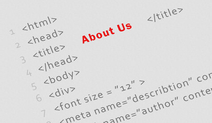Business concept: Printed html code for 
