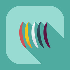 Flat modern design with shadow icons plate