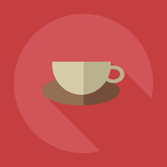 Flat modern design with shadow icons cup