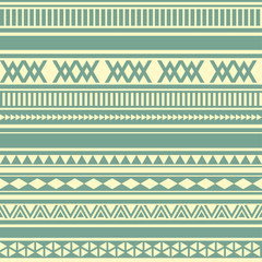 Geometric seamless pattern green and yellow vintage