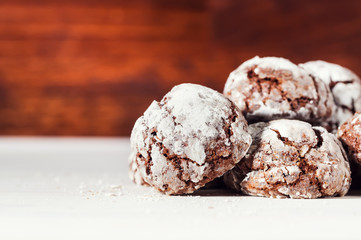 Homemade baked chocolate desserts