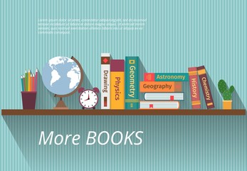 Books on bookshelf © K3Star