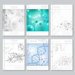 Molecular structure brochure or report templates for business