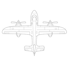 Vector isolated plane icon