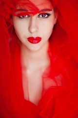 Fototapeta premium Lady in red