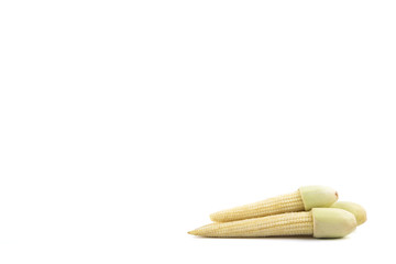 Isolated of Yellow Baby Corn