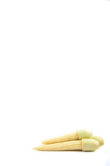 Isolated of Yellow Baby Corn