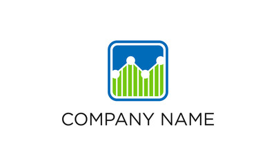 data analytics vector logo design concept