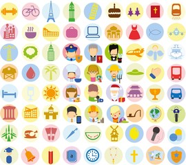 Concept flat icon career profession infographic design elements vector illustration