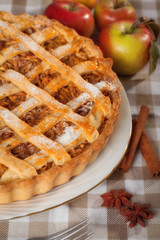 Apple pie with lattice crust