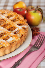 Apple pie with lattice crust