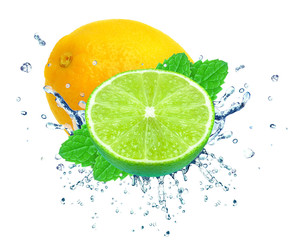 lime and lemon splash