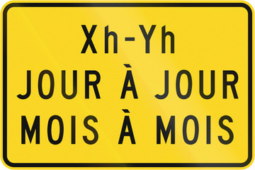 Specified Time in French Canada