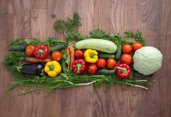 Group of different fruit and vegetables