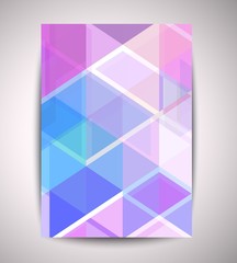 triangular background with light pink and blue  colors. A4

