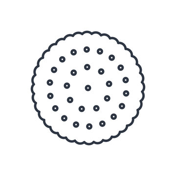 recommend clip art: Vector biscuit outline icon. Food symbol
