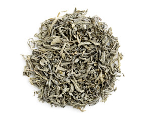 Green tea leaves