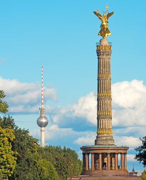 Fernsehturm und Siegess&auml;ule in Berlin