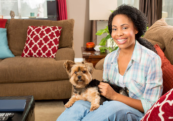 Woman and dog