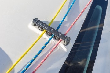 Close up of yacht equipment