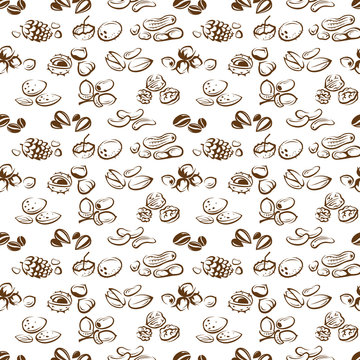 background of seamless nuts pattern
