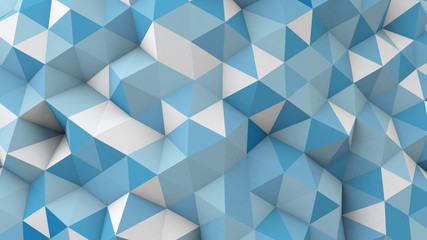 blue polygonal 3D geometric surface