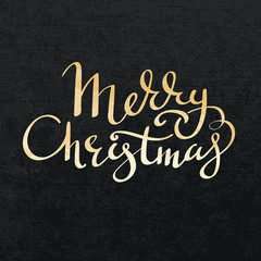 Merry Christmas gold lettering