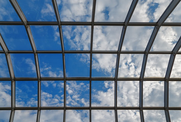 glass roof sky clouds - Powered by Adobe