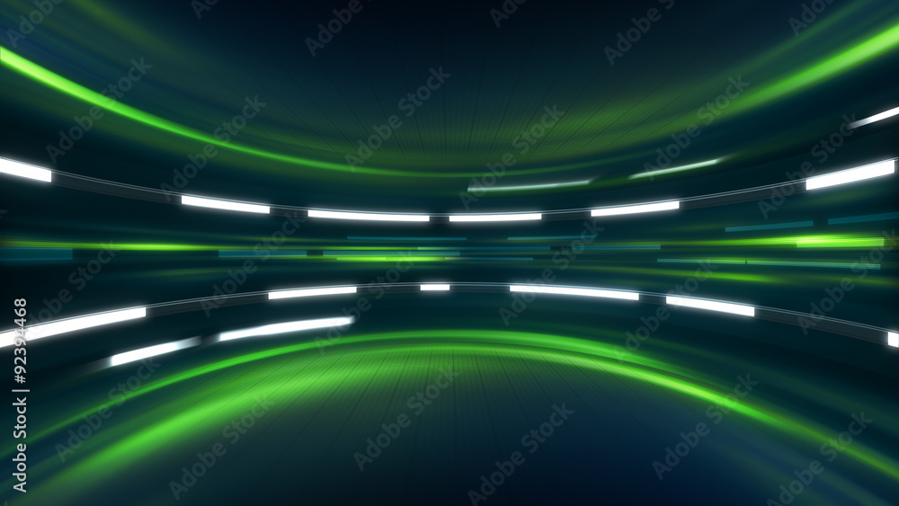 Wall mural green sci-fi background