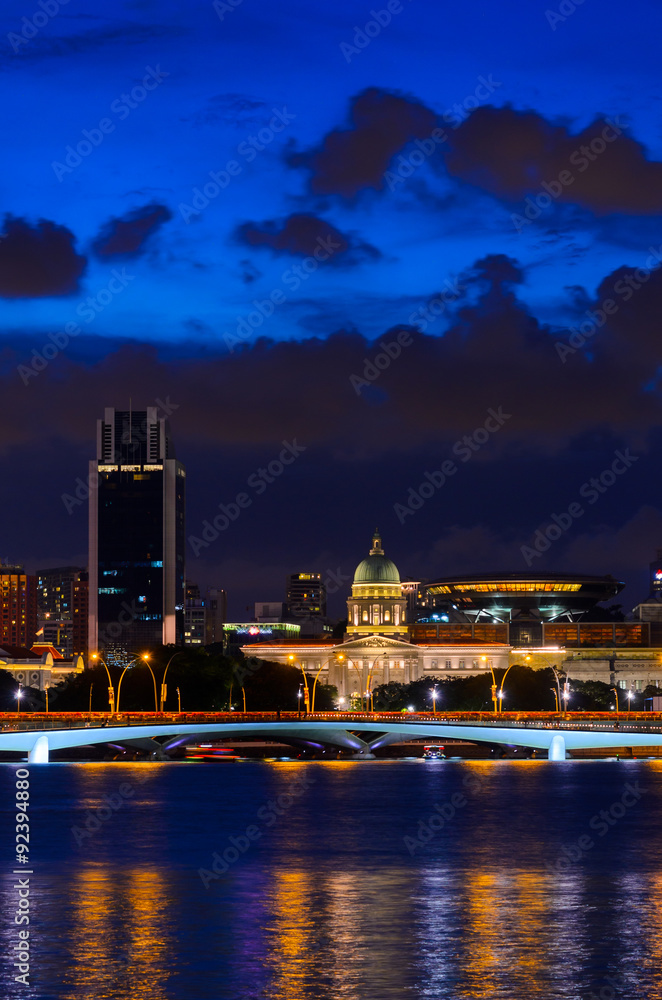 Wall mural Singapore downtown