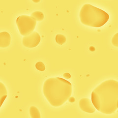 Background of fresh yellow cheese with holes