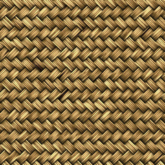 Close up detail view of a wicker basket weave