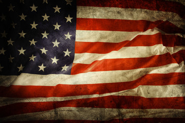 Grungy American flag