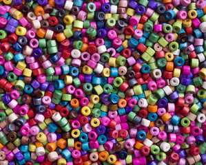 Fototapeta na wymiar Colorful wooden beads