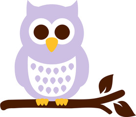 Fototapeta premium Sweet Owl sitting on a branch