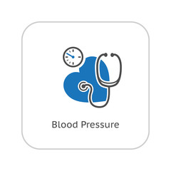 Blood Pressure Icon. Flat Design.