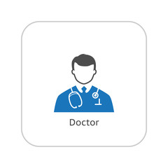 Fototapeta premium Doctor Icon. Flat Design.