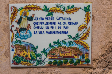 Haussegensspruch an Hauswand, Valldemossa, Mallorca