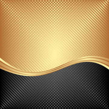 black and golden background divided into two