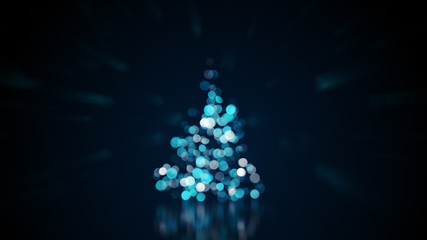 blurred lights on christmas tree