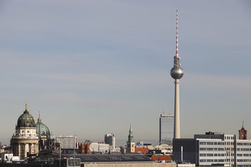 berlin skyline tv tower , berlin germany
