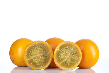 Lulo deliciosa fruta tropical 