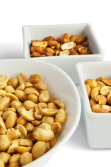 Peanuts in a bowls.