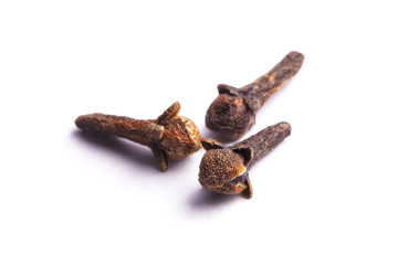 Cloves isolated on white.